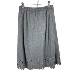 Vintage BFA Classics Wool Retro Floral Cutout Skirt Size 8